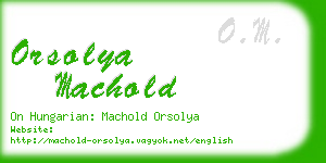 orsolya machold business card